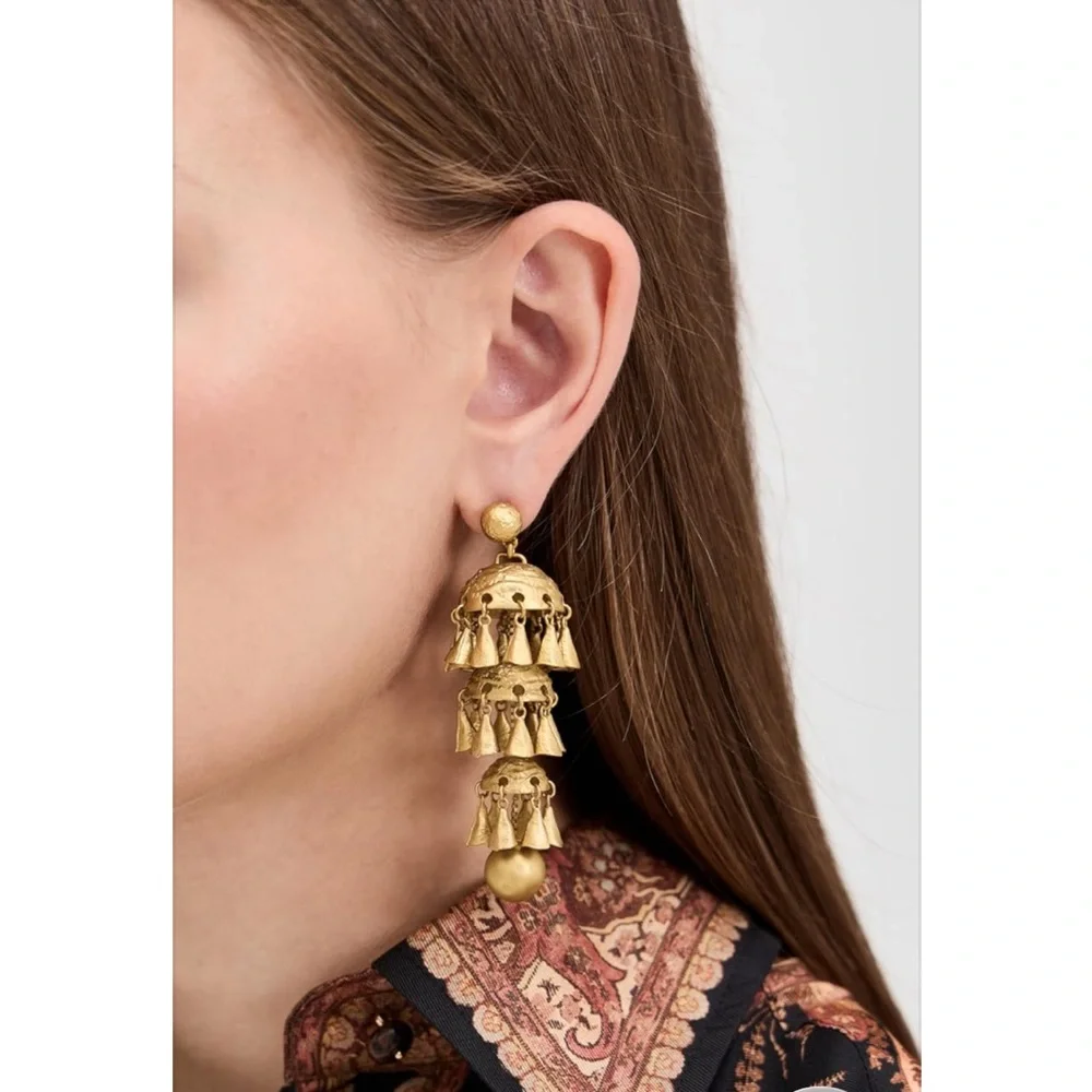 Zimmermann 14Kt. Gold plated Whimsy Tiered Earrings - Picture 3 of 7
